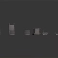 Gray Tabletop Scenery Model Components Including Steps Platforms And Bridges
