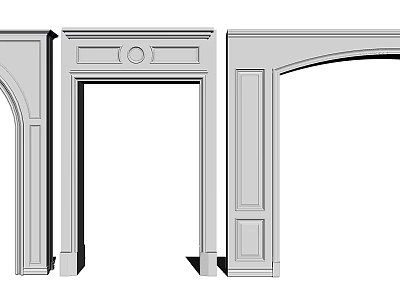 Different Door Arch Designs Featuring Decorative Details and Architectural Styles 3d model