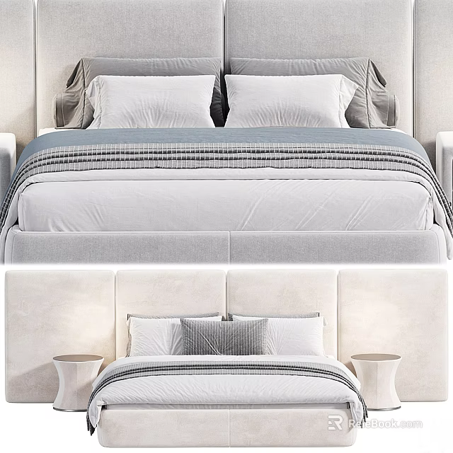 Modern Multi Seater Sofa With Soft Cushions And Neutral Fabric For Living Room Decor 3d model 