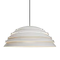 Modern Layered White Pendant Light With Warm Illumination And Sleek Design