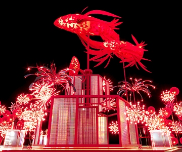 Lantern Festival Meichen New Year Lantern Festival Fireworks Temple Fair 3d model