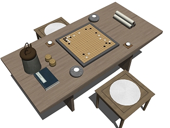 New Chinese-style Go Chess Combination 3d model