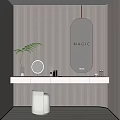 Dressing table makeup stool 3d model