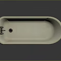 Elegant White Freestanding Bathtub With Brass Faucet And Stylish Brass Feet Design