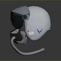 Blue And Black Protective Helmet With Visor And Modern Design For Sports