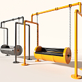 Industrial LOFT Swing Oil Barrel Swing 3d model