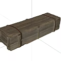 Modern Wooden Box Old Wooden Box 3d model