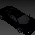 Game and Movie Character Black Sports Car with Sleek Design and Glossy Finish