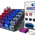 Durex Personal Care Products With Assorted Colorful Packages And Display Box