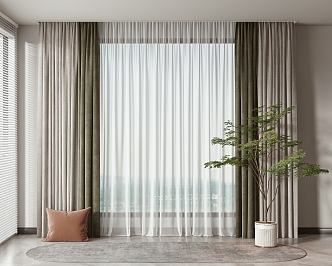 Modern Curtains 3d model