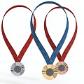 Olympic medal Paris Olympic gold medal Gold medal Silver medal Bronze medal Olympic Games 3d model