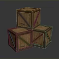 Three Stacked Wooden Storage Boxes as Practical Household Living Supplies