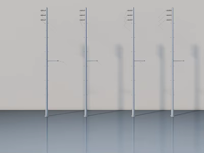 Modern Interior Swing Doors With Glass Panels And Metal Frames For Home Use 3d model