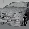 Silver Mercedes Luxury Sports Sedan With Black Alloy Wheels And Red Brake Calipers