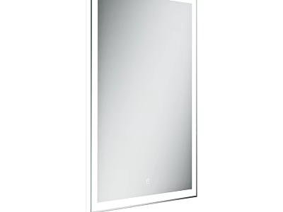 Modern Daily Washing Supplies Bathroom Mirror With White Frame Rectangular Design 3d model