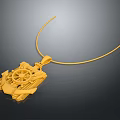 Golden Fashion Pendant With Intricate Wheel Design For Stylish Accessories