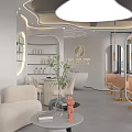 Elegant Modern Beauty Hair Salon Interior With Pink Chairs Gold Accents And Marble Counter