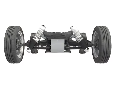 High Quality Automotive Chassis Suspension System With Wheels Shock Absorbers And Springs 3d model