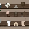 Table lamp combination 3d model