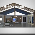 Elegant Modern Aluminum Home Showroom Interior With Furniture Display And Decor Elements