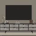 Modern Minimalist TV Stand With Patterned Drawers For Stylish Living Room Storage And Decoration