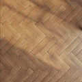 Herringbone Wood Flooring In Warm Brown With Natural Light
