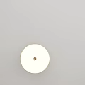 Modern Round Ceiling Light With White Shade Metal Base And LED Lighting 3d model