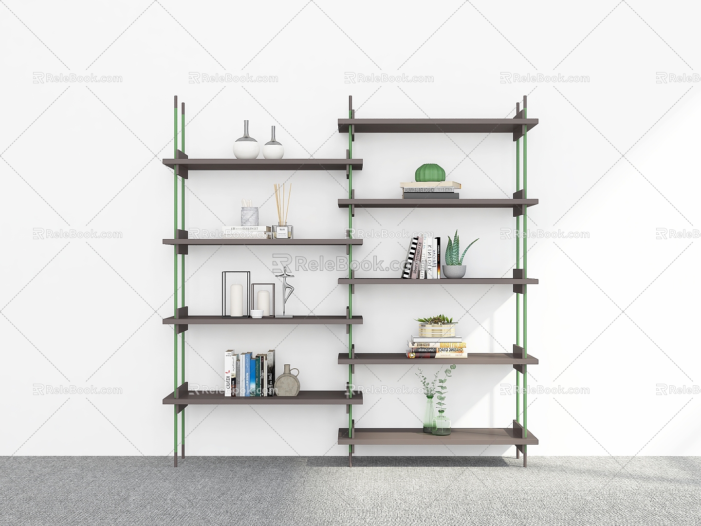 Bookshelf Bookshelf Ornaments Storage Rack Decorative Rack Bookshelf Shelf 3d model