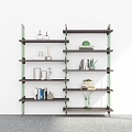 Bookshelf Bookshelf Ornaments Storage Rack Decorative Rack Bookshelf Shelf 3d model