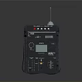 Portable Electronic Audio Device With Display Screen Control Knobs And Antenna