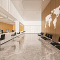 Modern Hall Office Hall Service Center Service Hall Convenience Service Hall Reception Hall Window Waiting Area 3d model