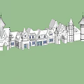 Ancient Architecture Complex With Spires Towers Arches And White Connected Buildings