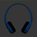 Blue Over Ear Headphones As Essential Daily Life Audio Accessories With Comfortable Earpads