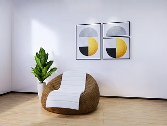 Modern Single Sofa Leisure Chair 3d model