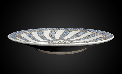 Plate Islamic Market Porcelain 3d model