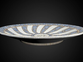 Plate Islamic Market Porcelain 3d model