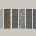 Stone and Wood Textured Samples Arranged in a Row with Different Colors and Patterns 3d model