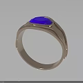 Stylish Gold Ring With Blue Gemstone Fashion Accessory Design For Daily Wear
