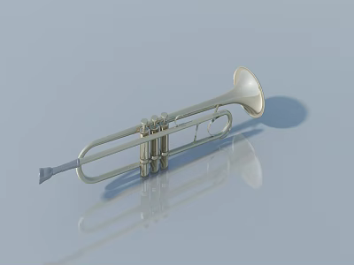 Silver Daily Electrical Appliance With Smooth Surface And Reflection On Light Blue Background 3d model