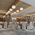 New Chinese Banquet Hall 3d model