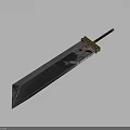Blue Blade Sword With Golden Hilt Guard Brown Handle And Red Gemstone