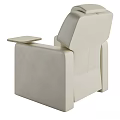 Comfortable Beige Leather Public Chair With Modern Armrests And Ergonomic Design
