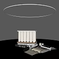 Quiet Simple European Minimalist Roman Column Table Lamp 3d model