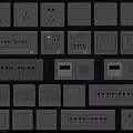Modern Electrical Switch Panels With Various Designs And Multiple Sockets