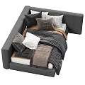 Modern Kids Bed Design With Cozy Pillows Soft Blankets And Neutral Tones