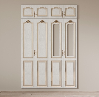 French Cabinet Door Carved Cabinet Door Glass Cabinet Door 3d model