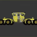 Yellow Off Road Rover With Large Wheels And Sturdy Top Equipment Design