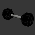 Black Hex Dumbbell With Silver Metal Bar For Home Fitness Training