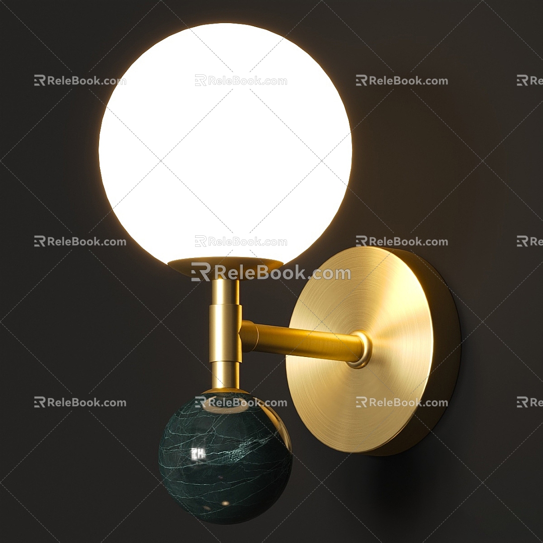 Spherical wall lamp Round wall lamp model