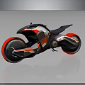 Futuristic Red And White Motorcycle With Sleek Black Accents And Sporty Modern Design